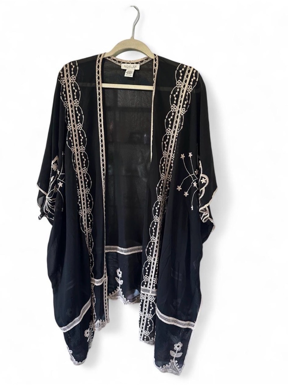 Rachel Zoe sheer black kimono/duster